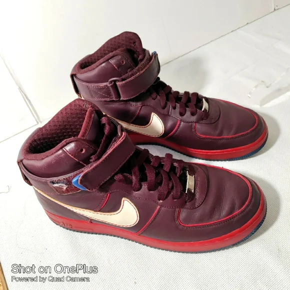 Nike Air Force 1 '07 Low Layers of Love Gym Red Burgundy Crush Men's EUC - Picture 3 of 13